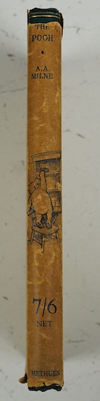 Milne, A.A. - Winnie-the-Pooh... with decorations by Ernest H. Shepard. First Edition. title and num. illus. (some full page), pictorial map on e/ps., half title; publisher's gilt ruled and pictorial green cloth, gilt to